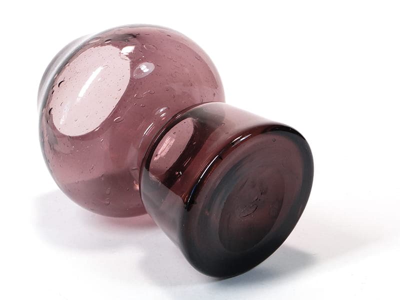 Vase Isolator, purple, soda-lime glass, by K. Krawczyk, Poland, 1970s. - 349922