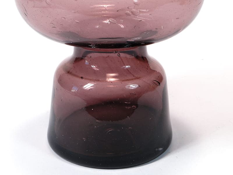 Vase Isolator, purple, soda-lime glass, by K. Krawczyk, Poland, 1970s. - 349920