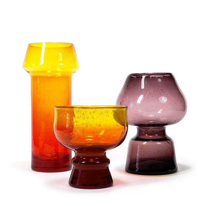 Vase Isolator, purple, soda-lime glass, by K. Krawczyk, Poland, 1970s. - 349923
