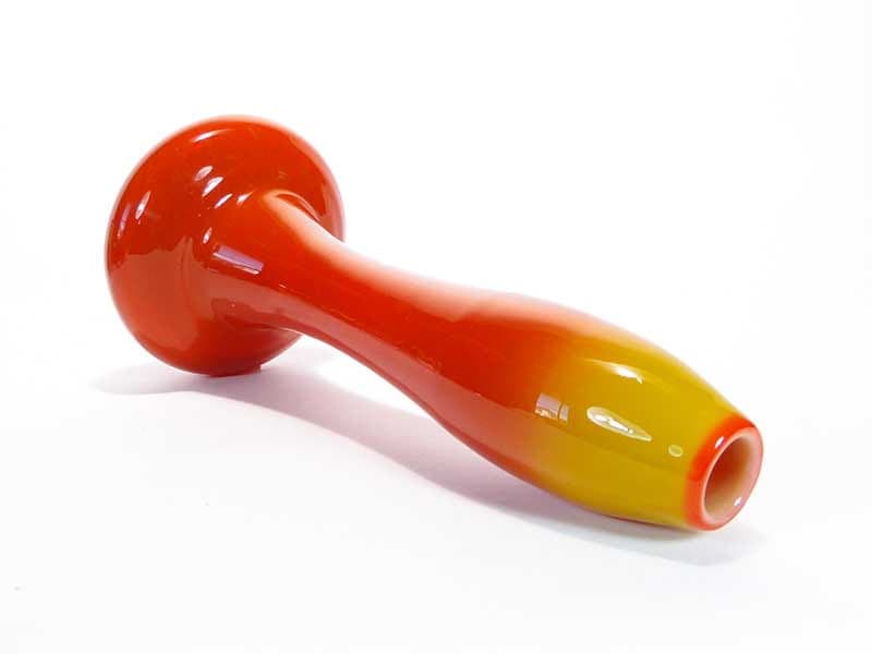 Vase Herkules, red orange yellow glass, by E. Gerczuk-Moskaluk, Poland, 1980s - 349928