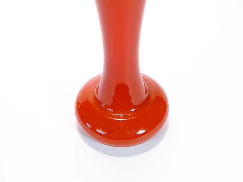 Vase Herkules, red orange yellow glass, by E. Gerczuk-Moskaluk, Poland, 1980s - 349927