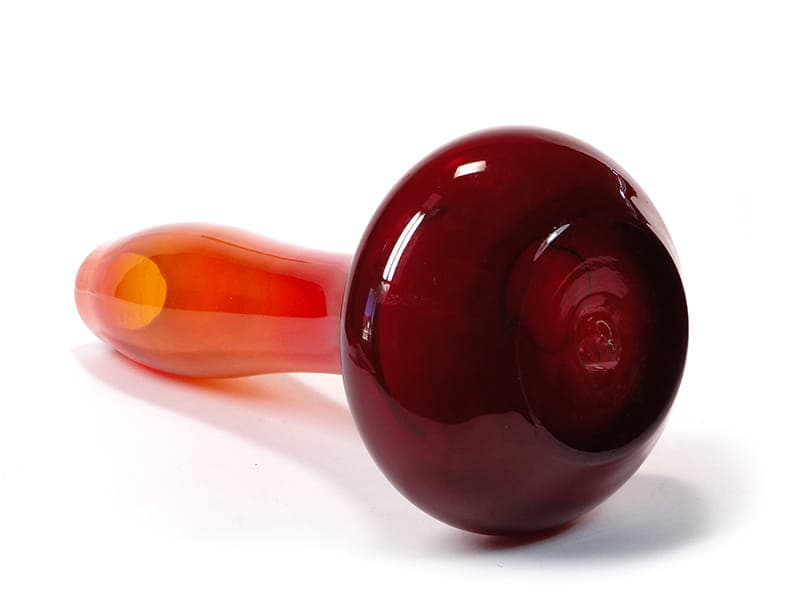 Vase Herkules, red orange yellow, glass, by E. Gerczuk-Moskaluk, Poland, 1970s - 349936
