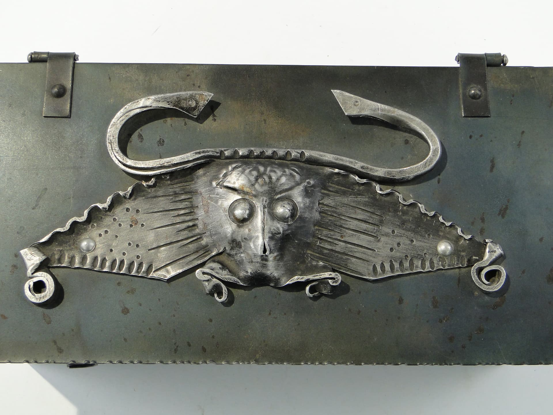 Desk casket, graphite, stained wood, patinated steel, 1960s - 349953