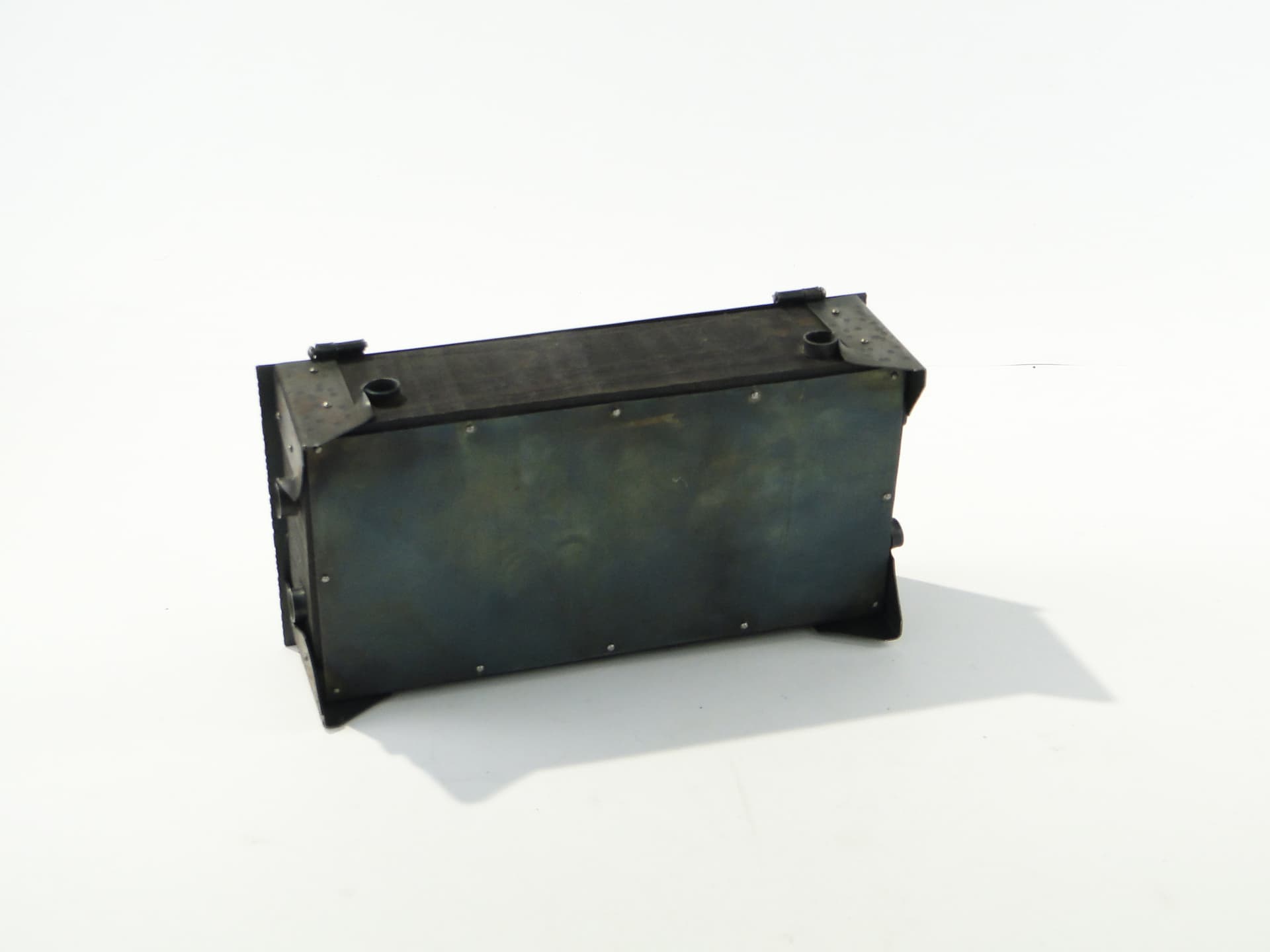 Desk casket, graphite, stained wood, patinated steel, 1960s - 349951