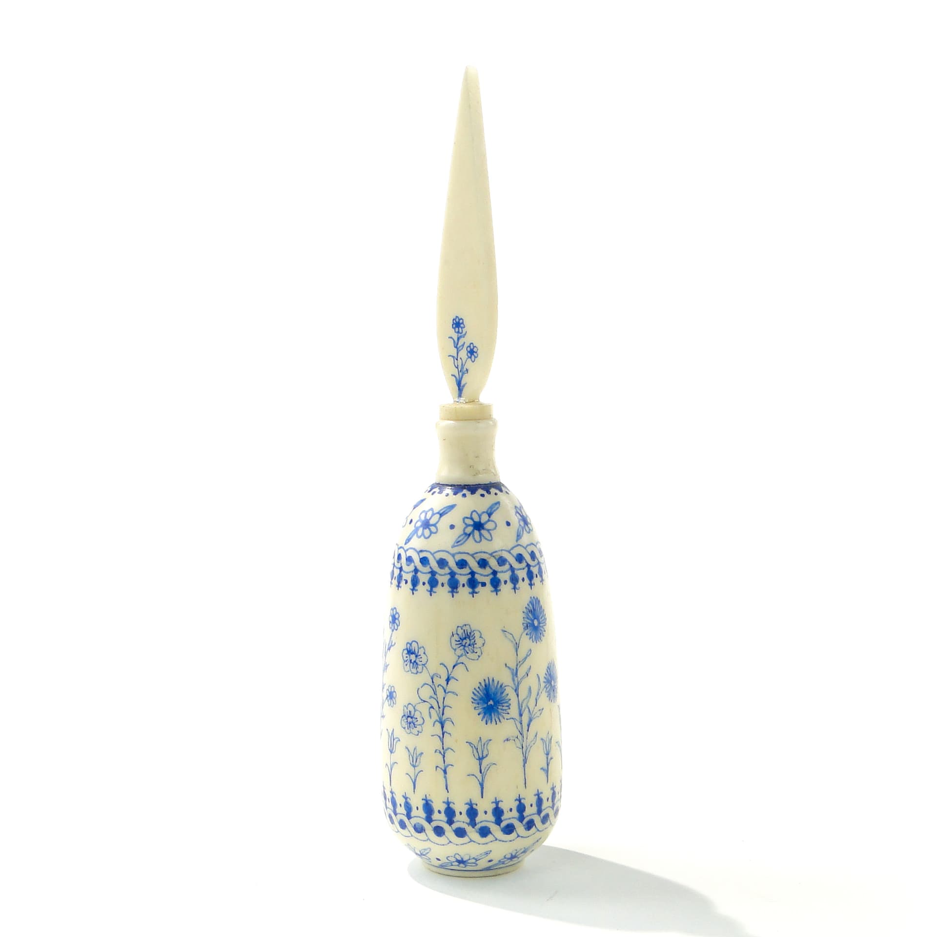 Attar Perfume Bottle, beige, bone, Persia or India, early 20th century