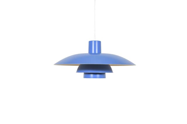 Pendant lamp PH 4/3, blue, metal, by P. Henningsen, for Louis Poulsen, Denmark, 1960s. - DIMENSION