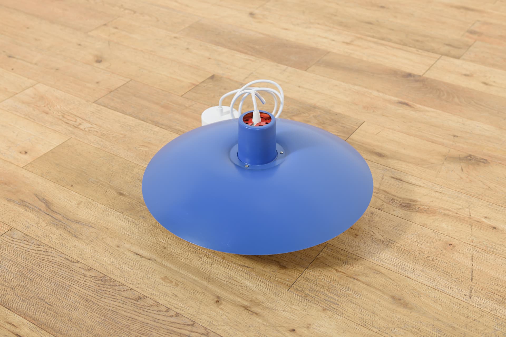Pendant lamp PH 4/3, blue, metal, by P. Henningsen, for Louis Poulsen, Denmark, 1960s. - 350088