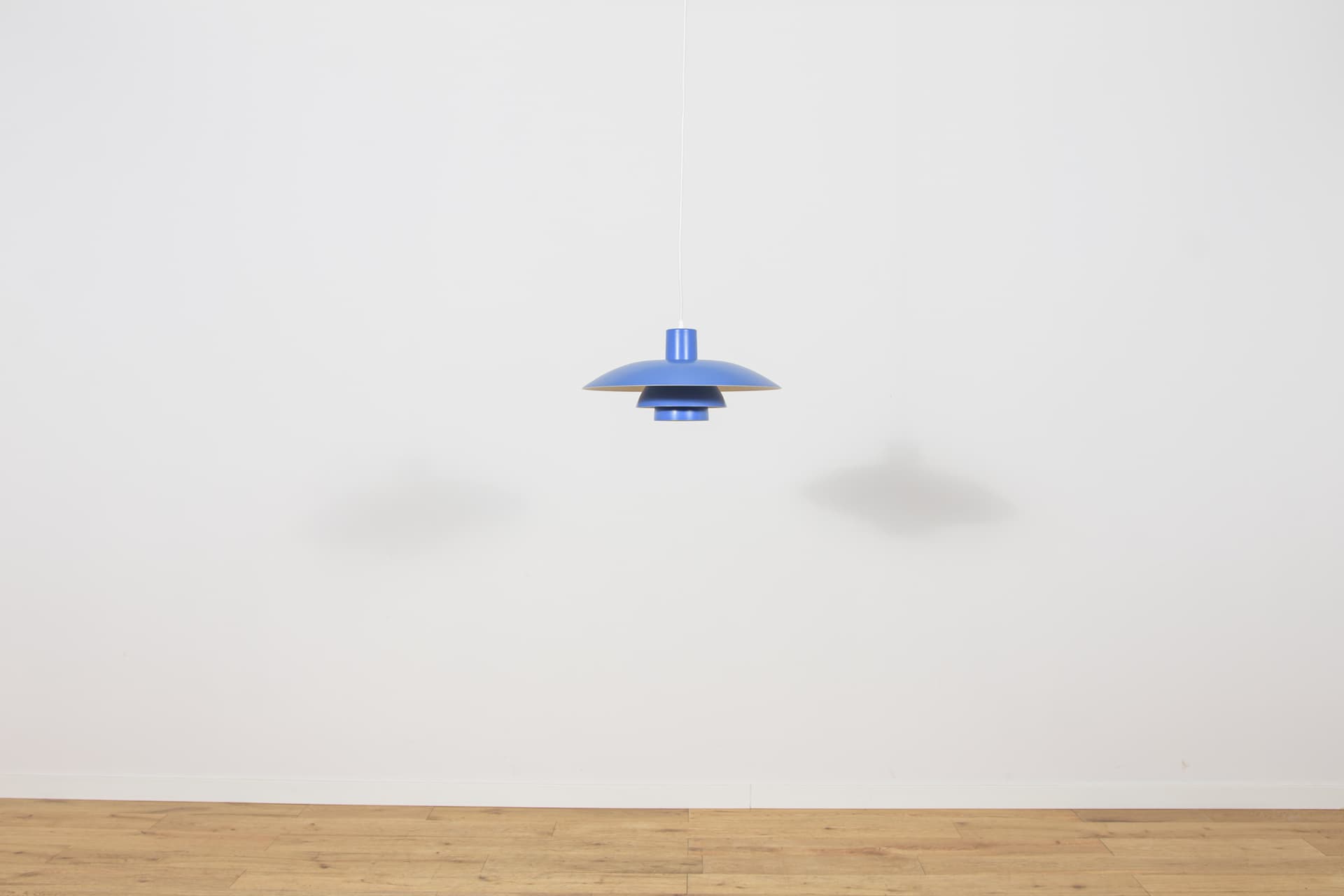 Pendant lamp PH 4/3, blue, metal, by P. Henningsen, for Louis Poulsen, Denmark, 1960s. - 350082