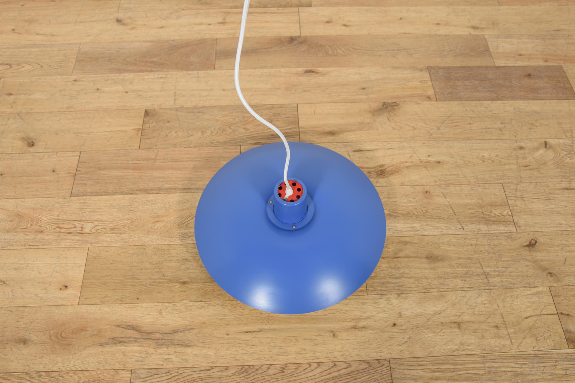 Pendant lamp PH 4/3, blue, metal, by P. Henningsen, for Louis Poulsen, Denmark, 1960s. - 350089
