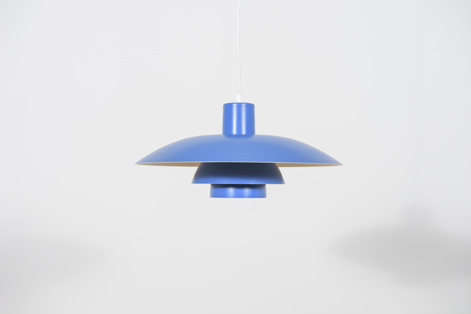 Pendant lamp PH 4/3, blue, metal, by P. Henningsen, for Louis Poulsen, Denmark, 1960s. - 350081
