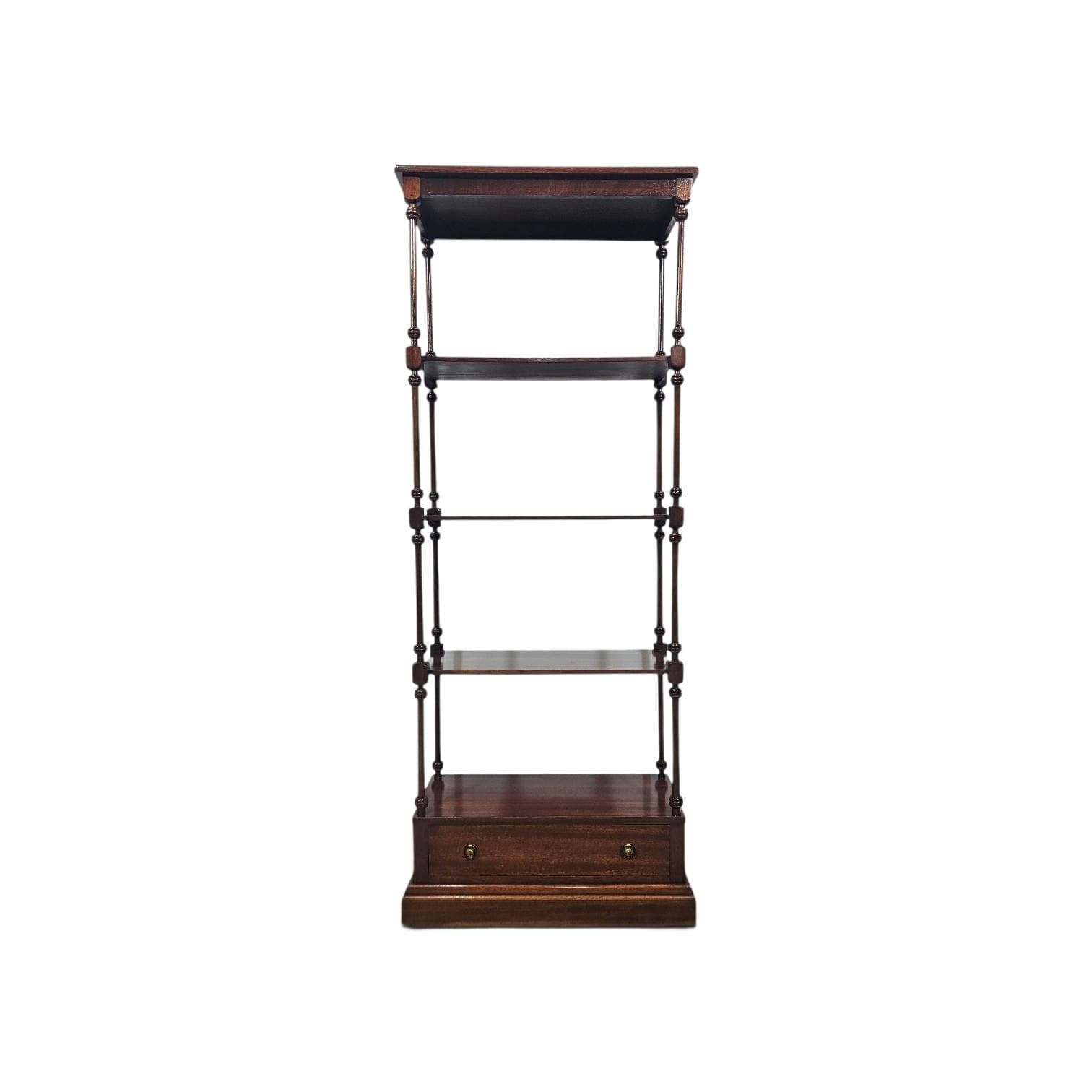 Classic étagère, England 1960s, mahogany brown or walnut brown