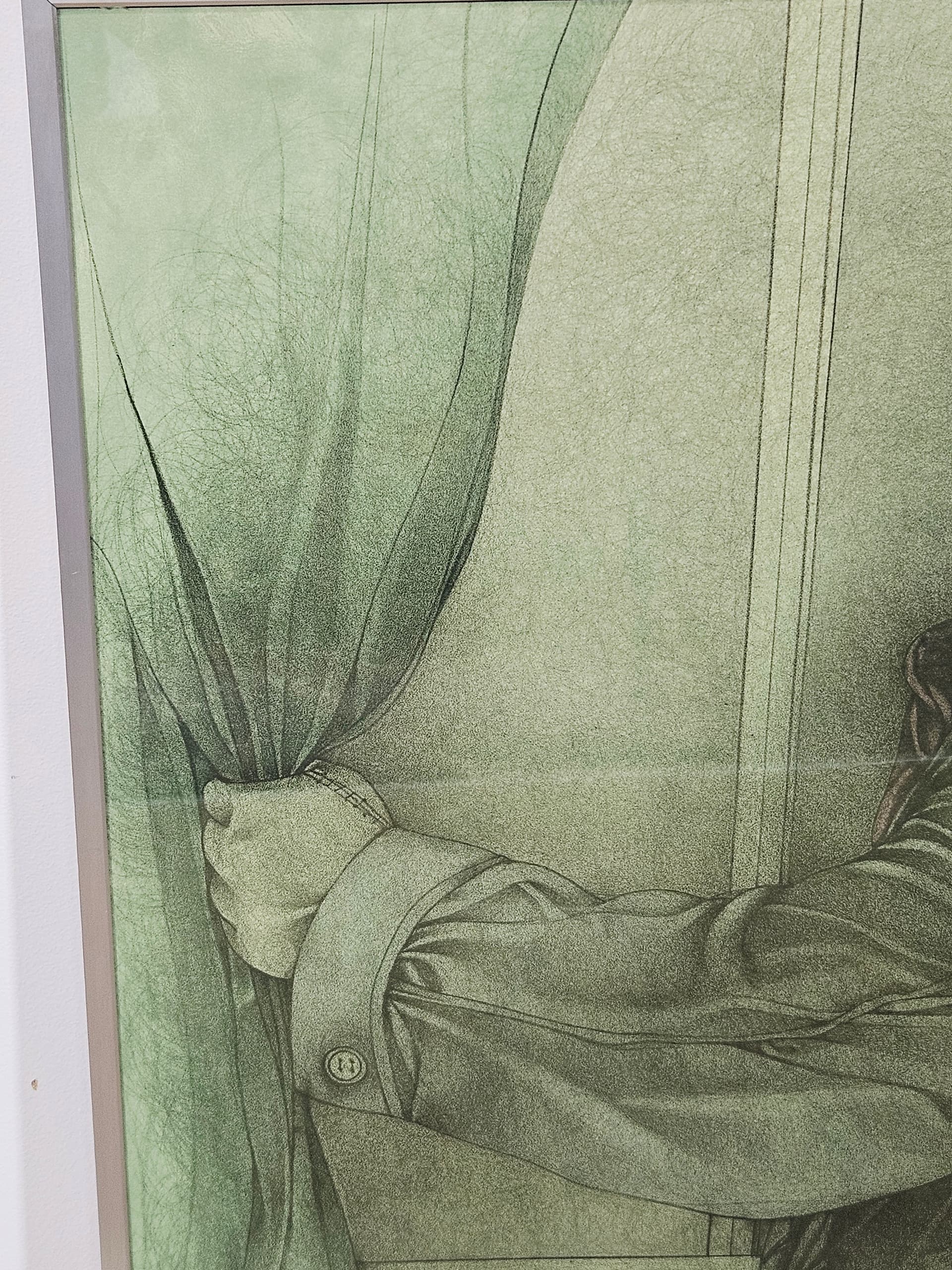 Litografia Hinter dem Vorhang, 78,5cm x 59cm, aut. B. Bruni - 350143