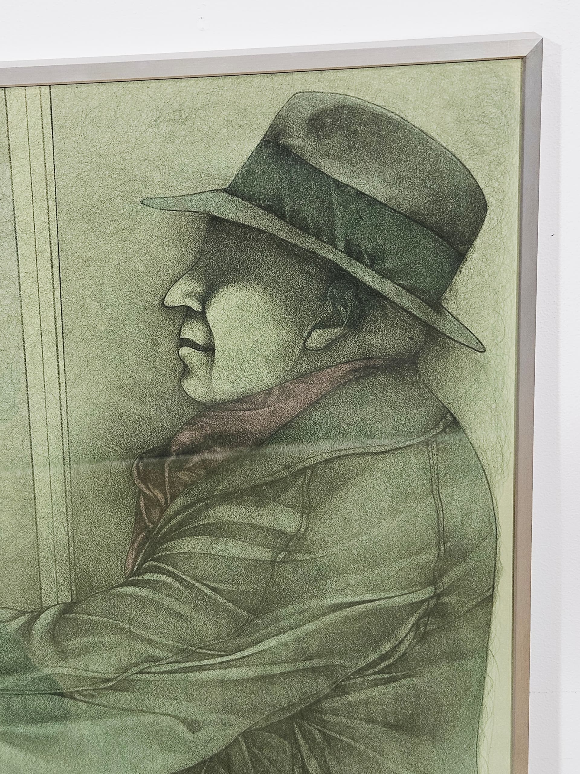 Litografia Hinter dem Vorhang, 78,5cm x 59cm, aut. B. Bruni - 350145