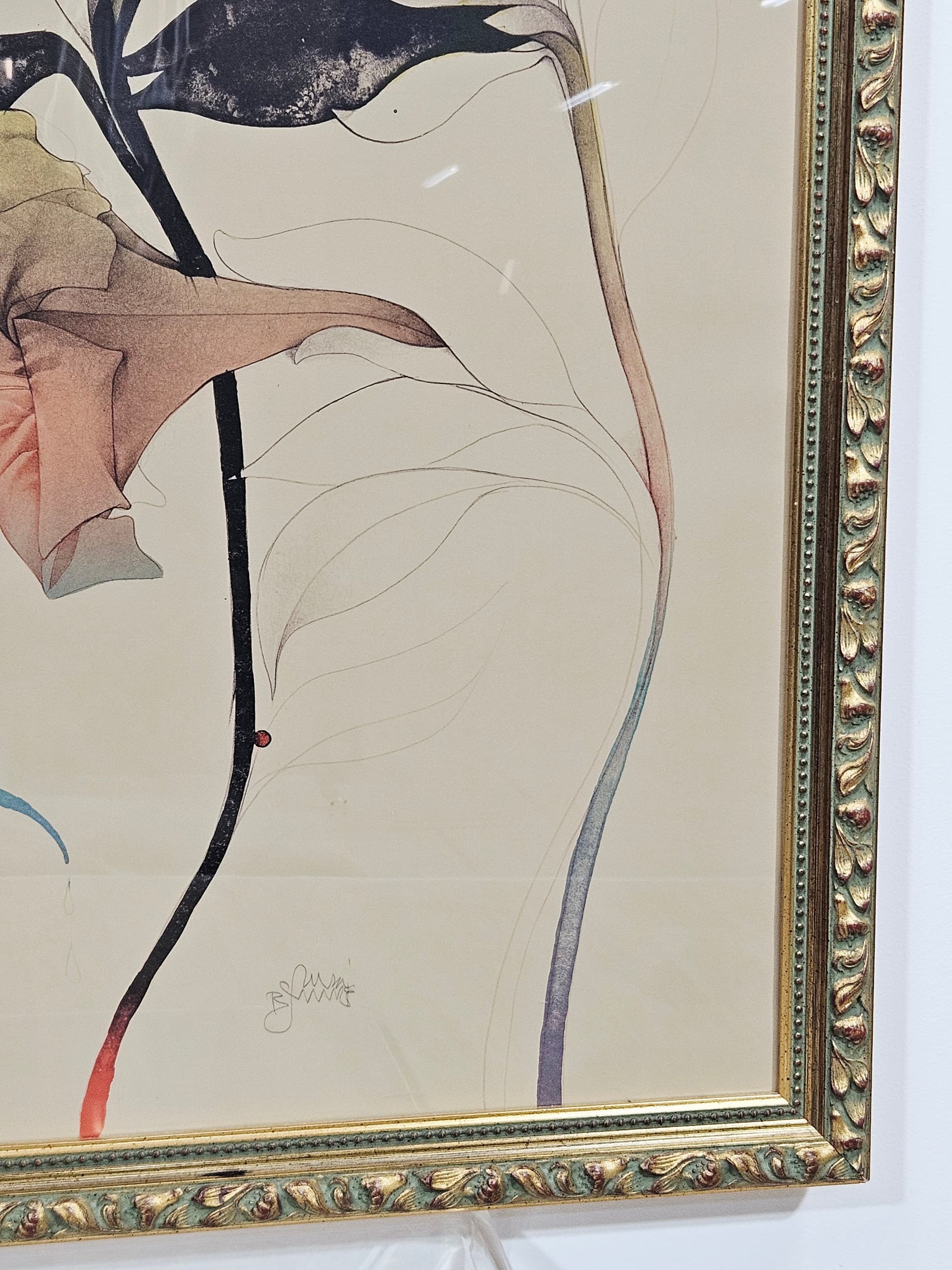 Lithograph Melancholie 109cm x 81cm, by B. Bruni, Edition Volker Huber - 350161