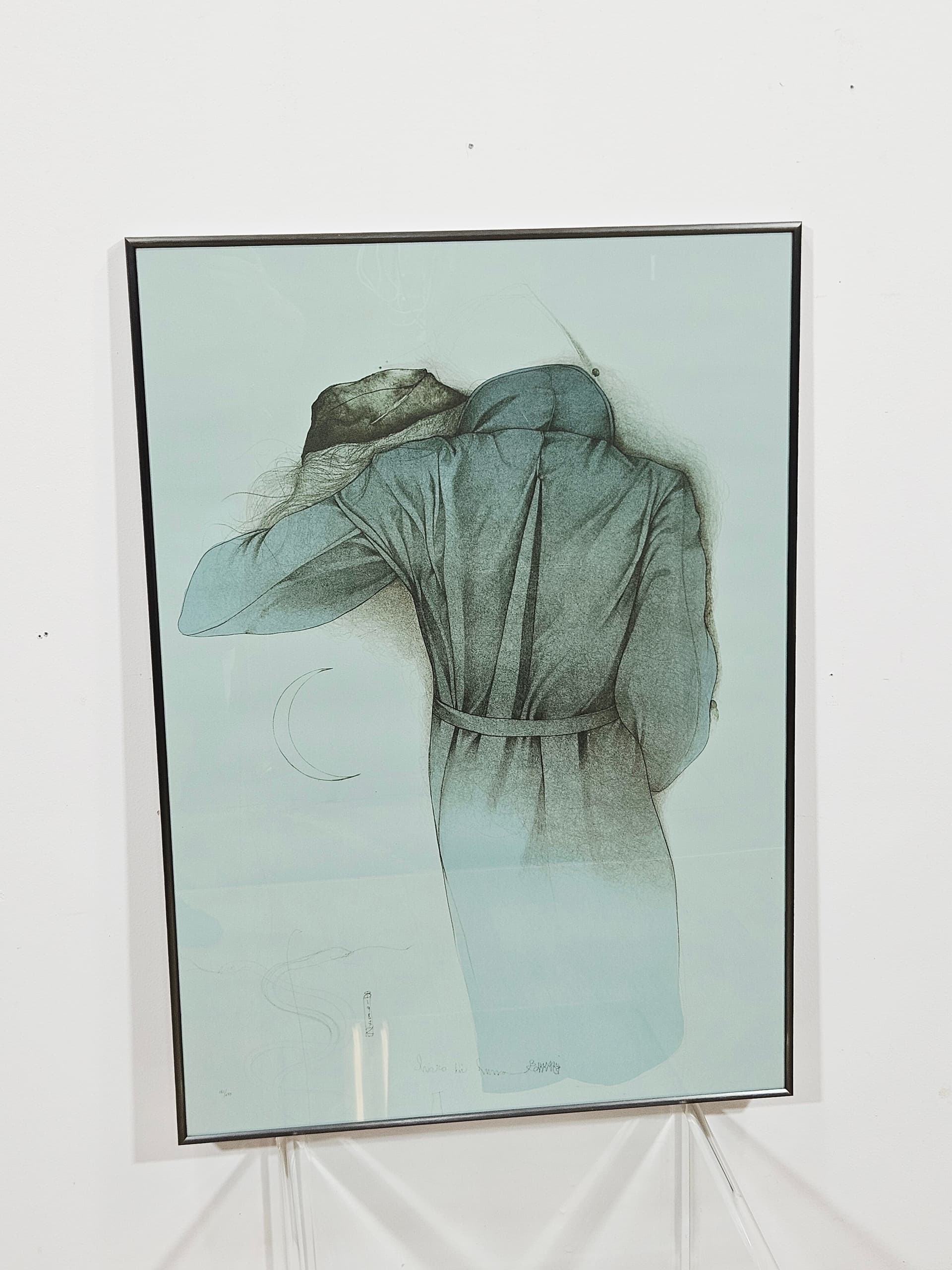 Litografia Chiaro di Luna 90cm x 64cm, aut. B. Bruni - 350181