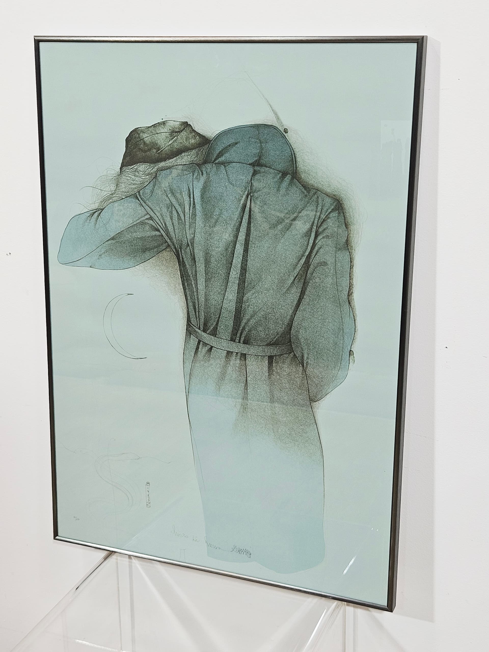 Litografia Chiaro di Luna 90cm x 64cm, aut. B. Bruni - 350185
