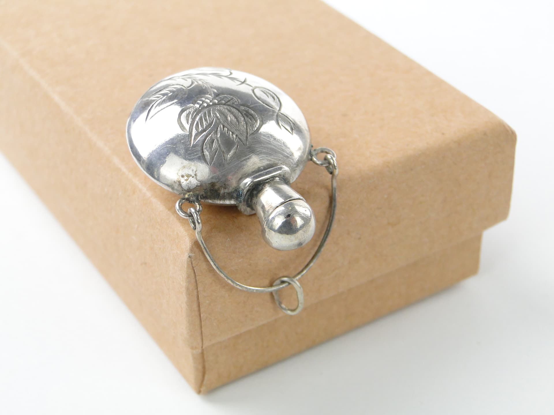 Perfume Flask Pendant, Silver, Poland, 1960s - 350263