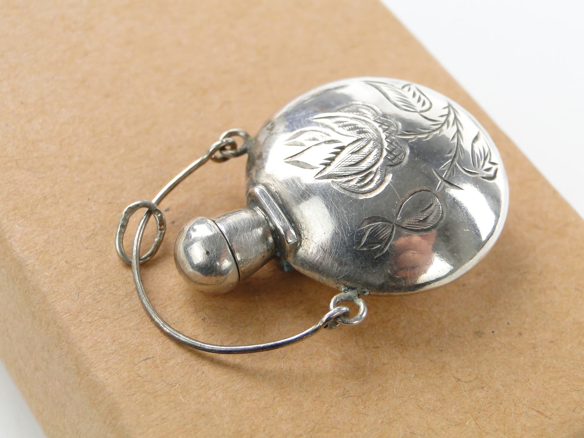 Perfume Flask Pendant, Silver, Poland, 1960s - 350259