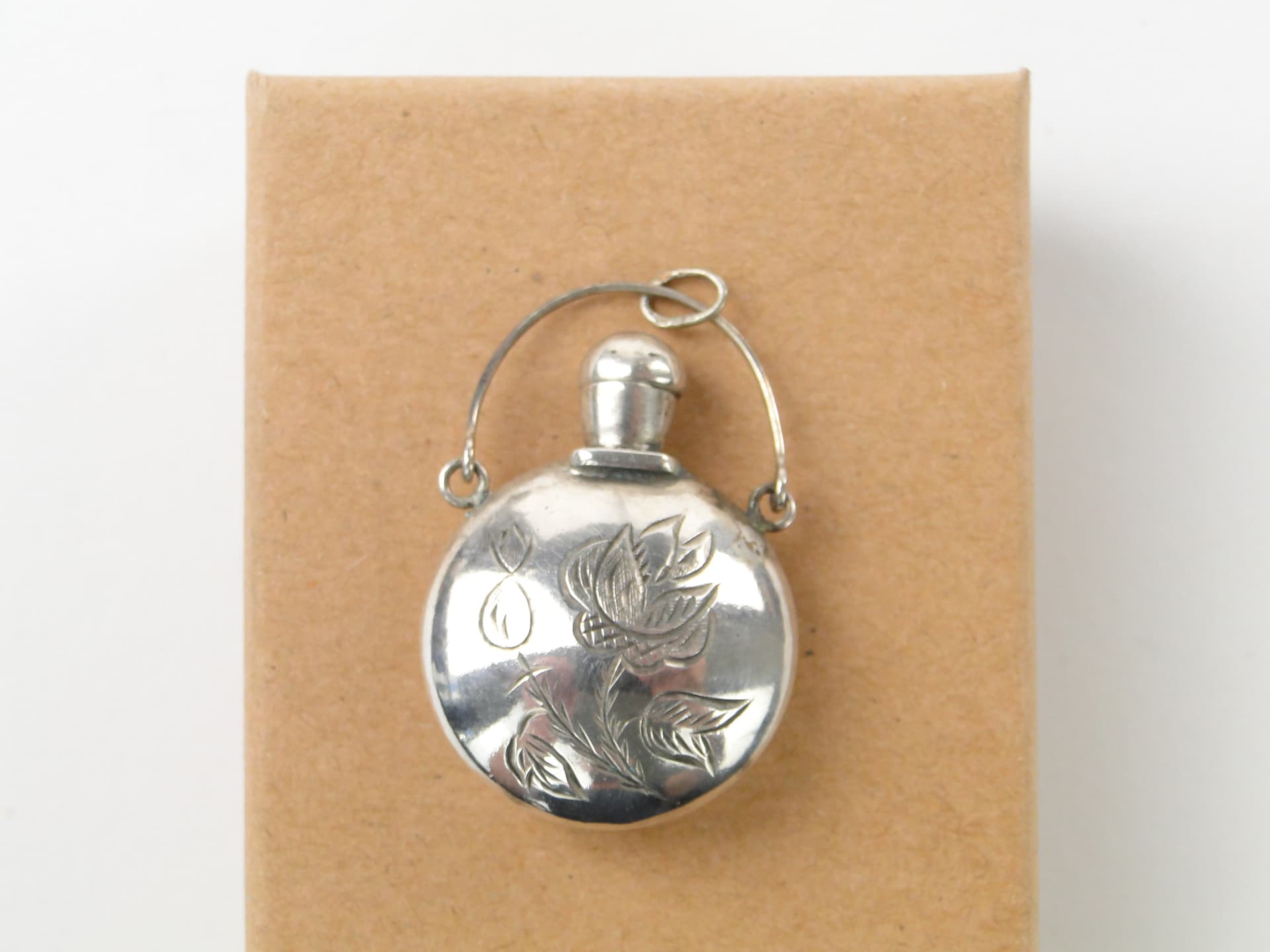 Perfume Flask Pendant, Silver, Poland, 1960s - 350264