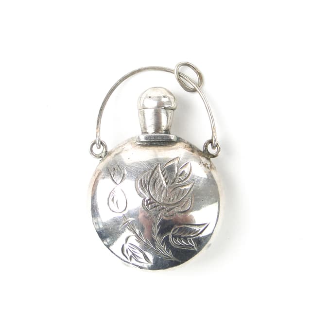 Perfume Flask Pendant, Silver, Poland, 1960s - DIMENSION