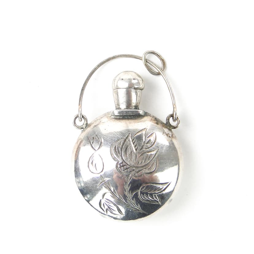 Perfume Flask Pendant, Silver, Poland, 1960s