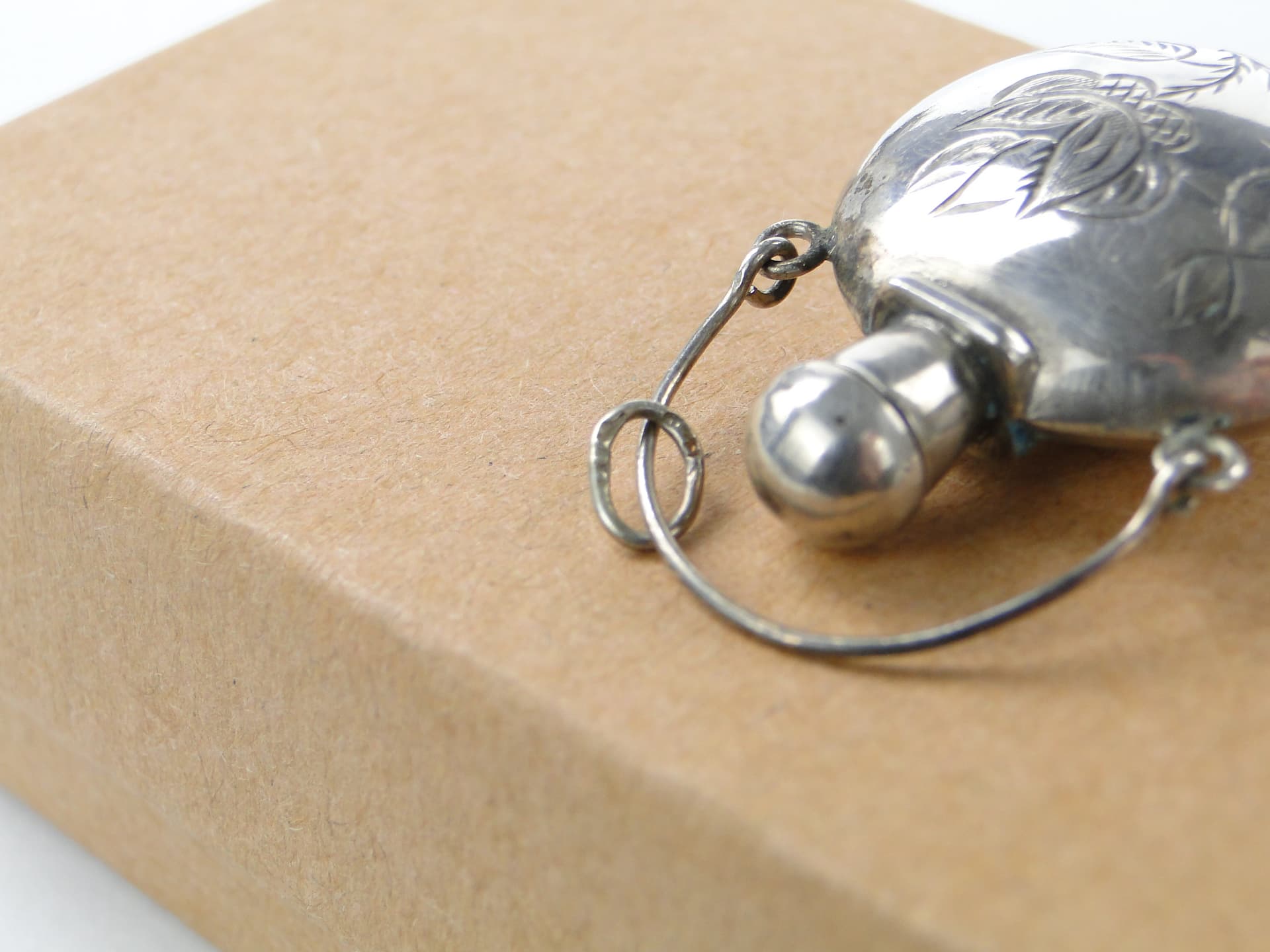 Perfume Flask Pendant, Silver, Poland, 1960s - 350260