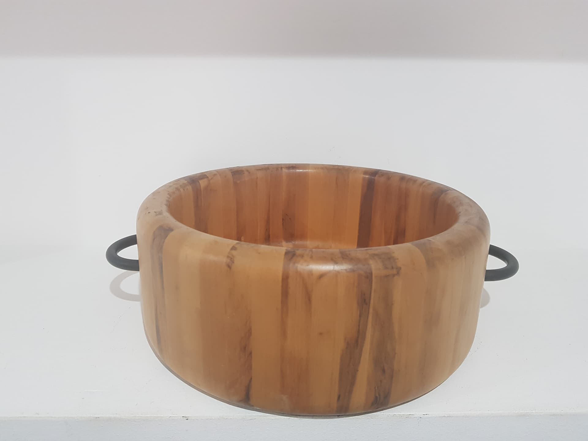 Bowl Digsmed Design, teak brown, cast iron black, Digsmed Design - 350304