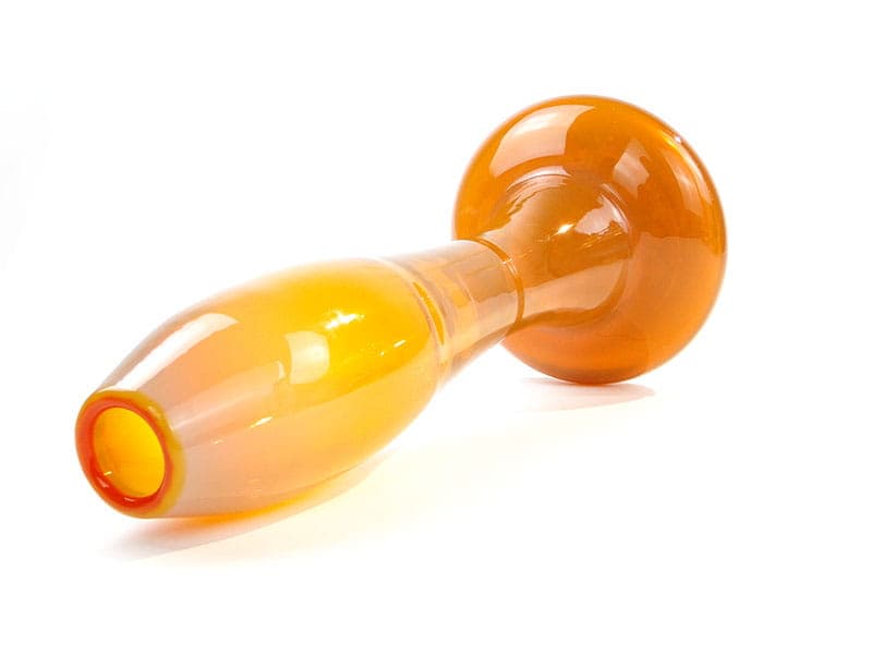 Vase Herkules, yellow orange white, glass, by E. Gerczuk-Moskaluk, Poland, 1980s. - 350328