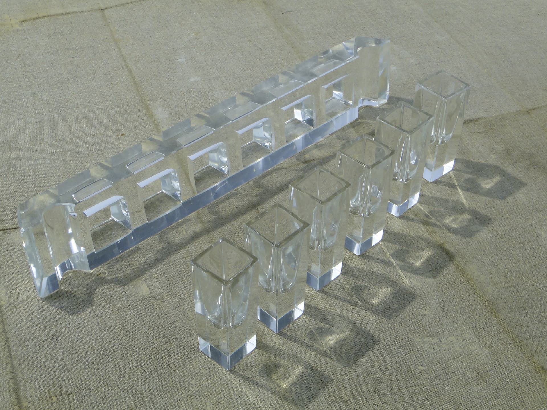 Liqueur Set Wschód, transparent crystal, Huta Niemen, Poland, 1930s - 350350