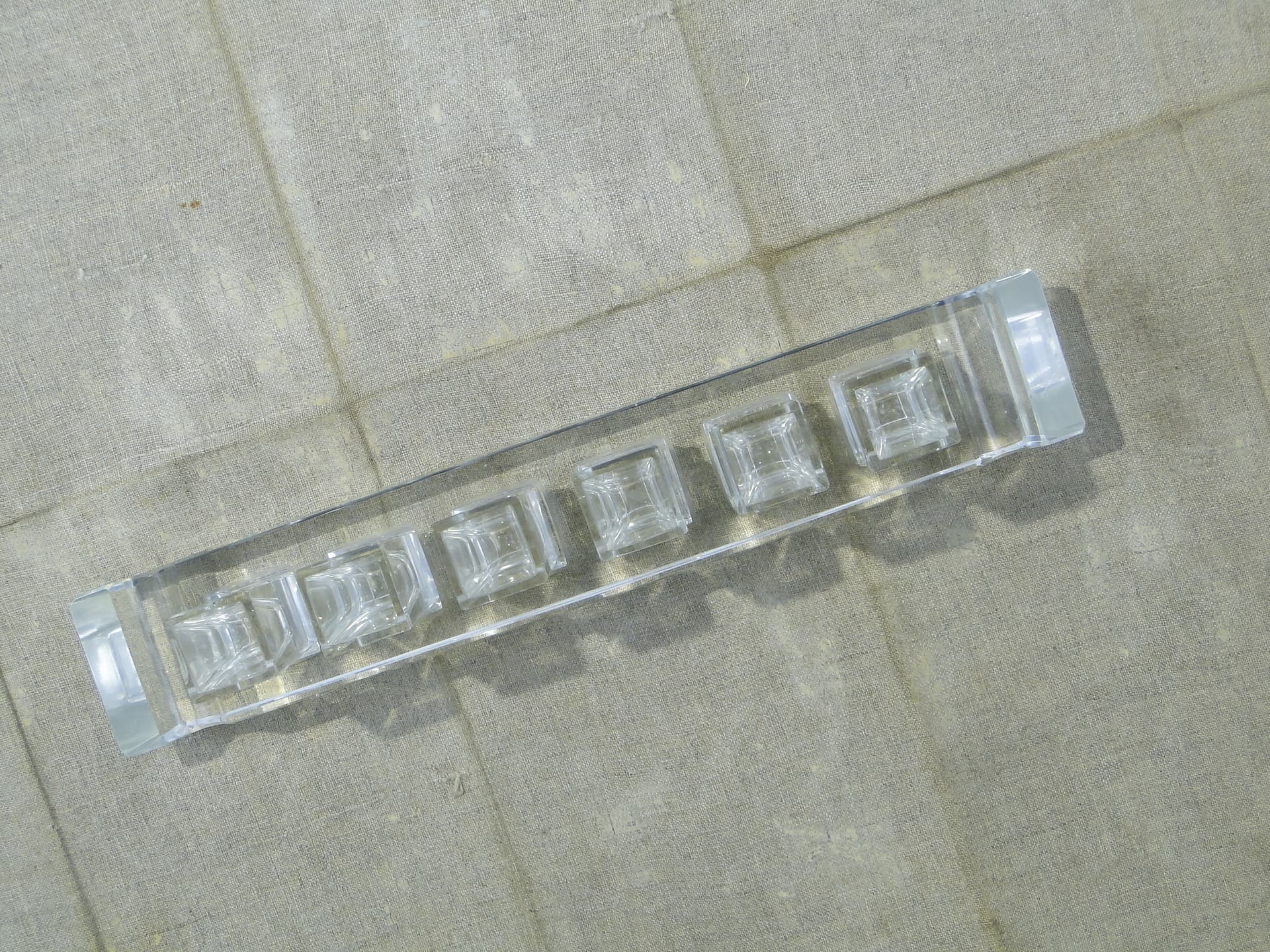 Liqueur Set Wschód, transparent crystal, Huta Niemen, Poland, 1930s - 350357