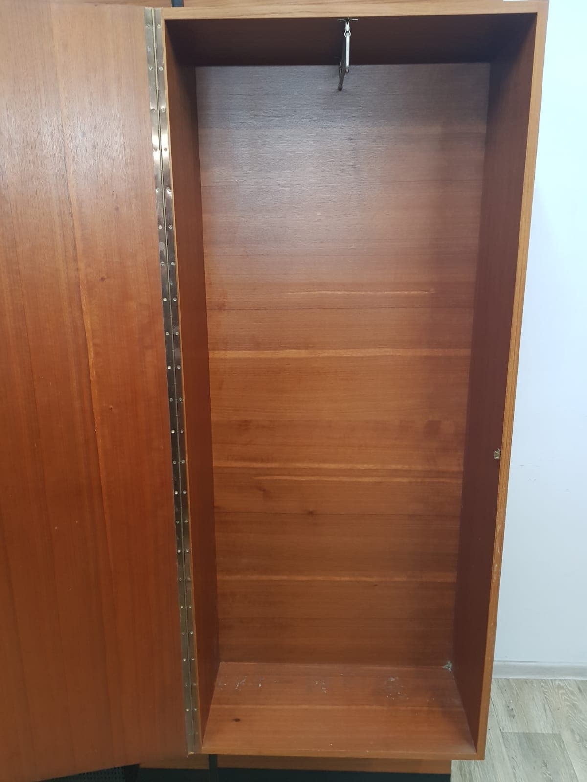 Mid-Century modular hallway set, teak brown, metal black - 350583