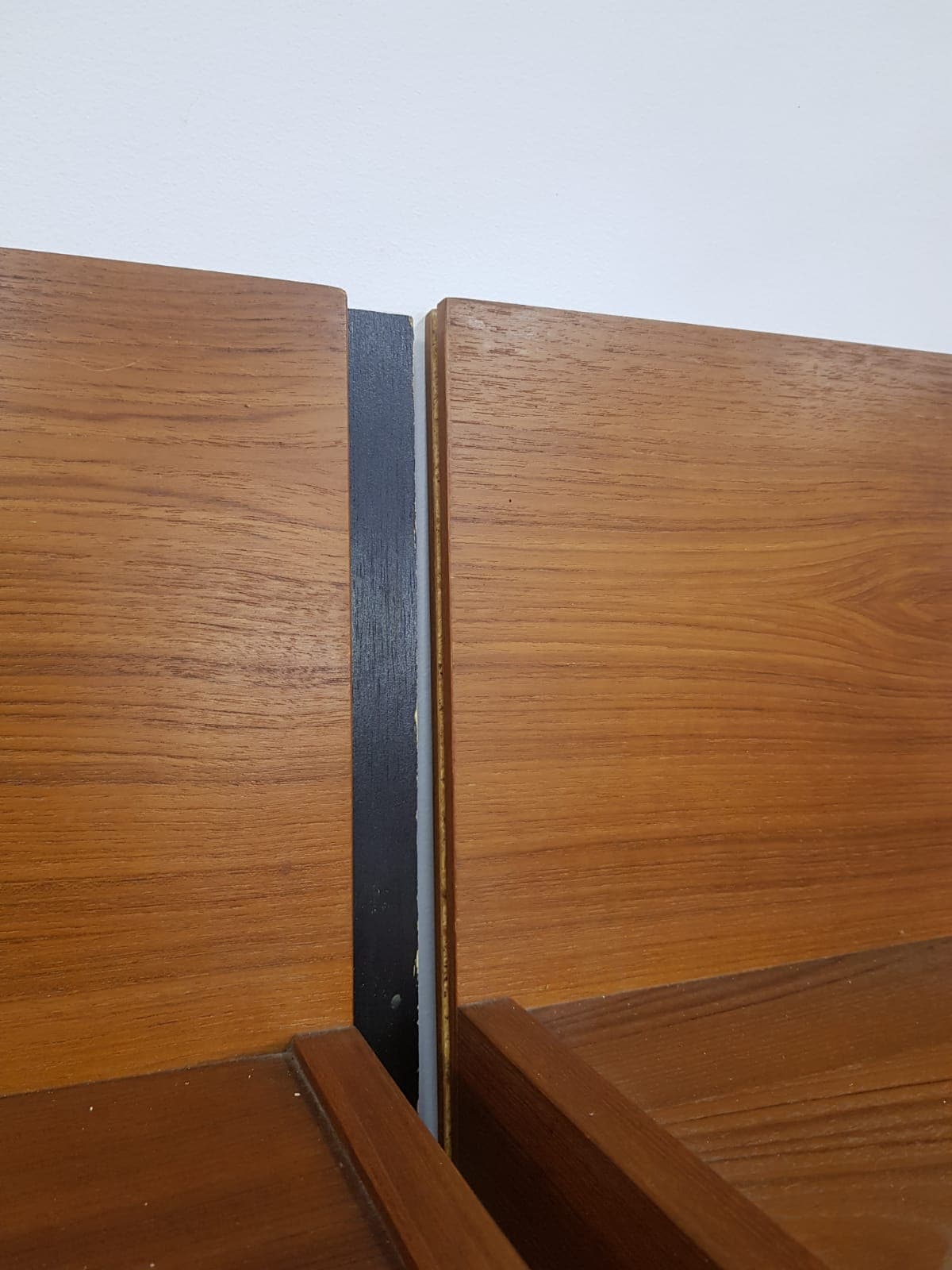 Mid-Century modular hallway set, teak brown, metal black - 350577