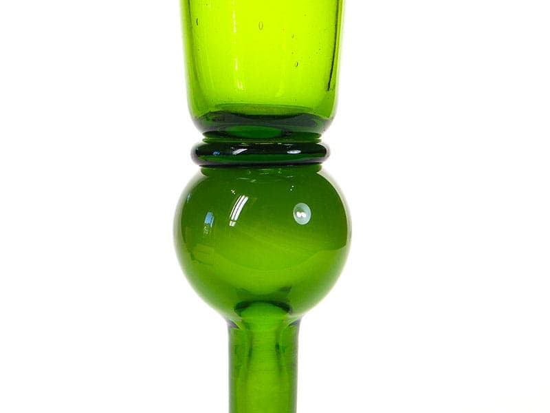 Vase, green glass, by M. Jakubas, Poland, 1970s - 350592