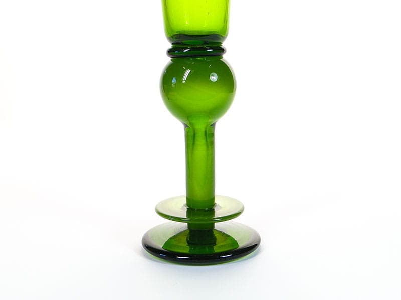 Vase, green glass, by M. Jakubas, Poland, 1970s - 350596