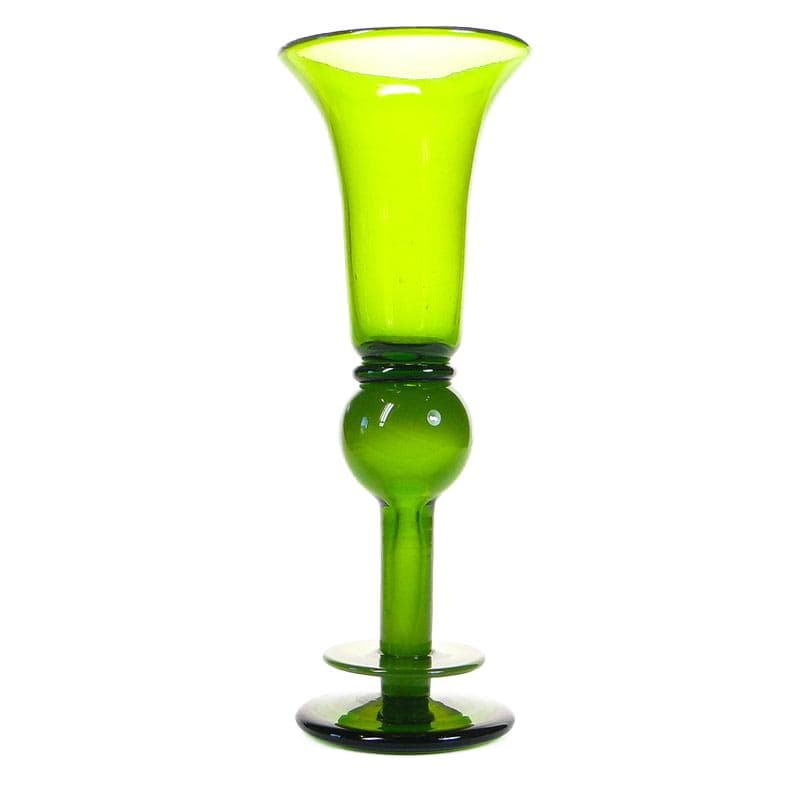 Vase, green glass, by M. Jakubas, Poland, 1970s