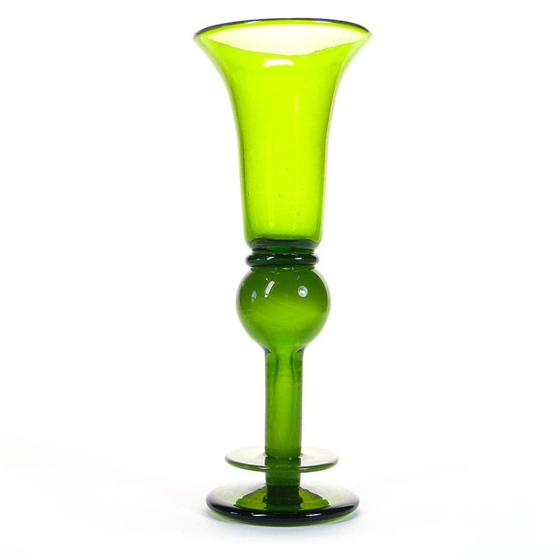 Vase, green glass, by M. Jakubas, Poland, 1970s - 350594