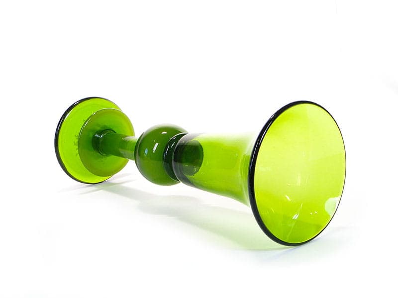 Vase, green glass, by M. Jakubas, Poland, 1970s - 350599