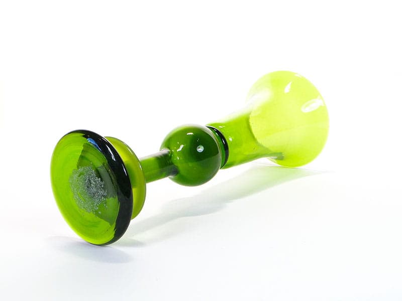 Vase, green glass, by M. Jakubas, Poland, 1970s - 350598