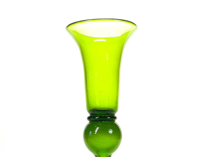 Vase, green glass, by M. Jakubas, Poland, 1970s - 350597