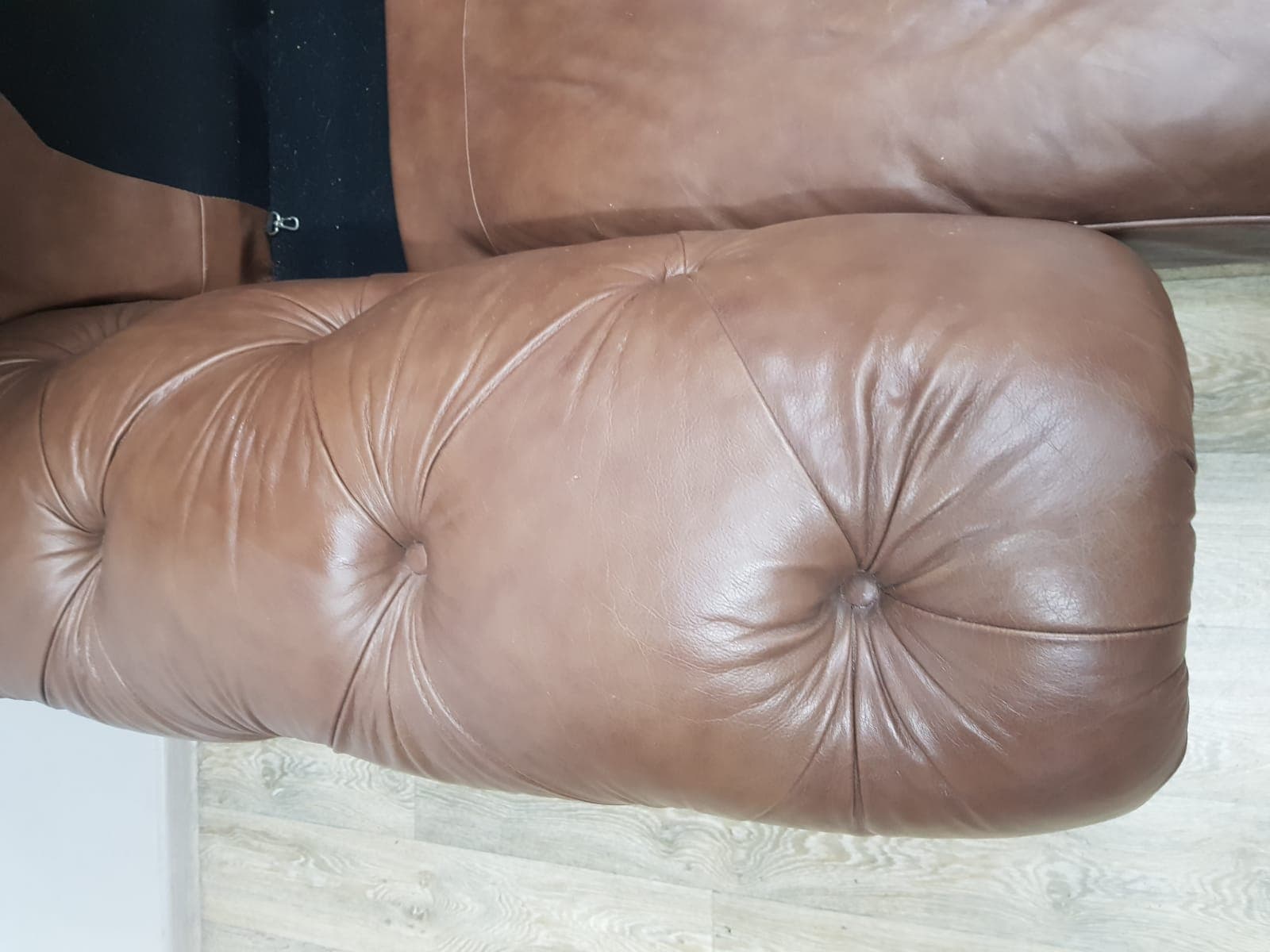 Chesterfield sofa, brown, genuine leather - 350631