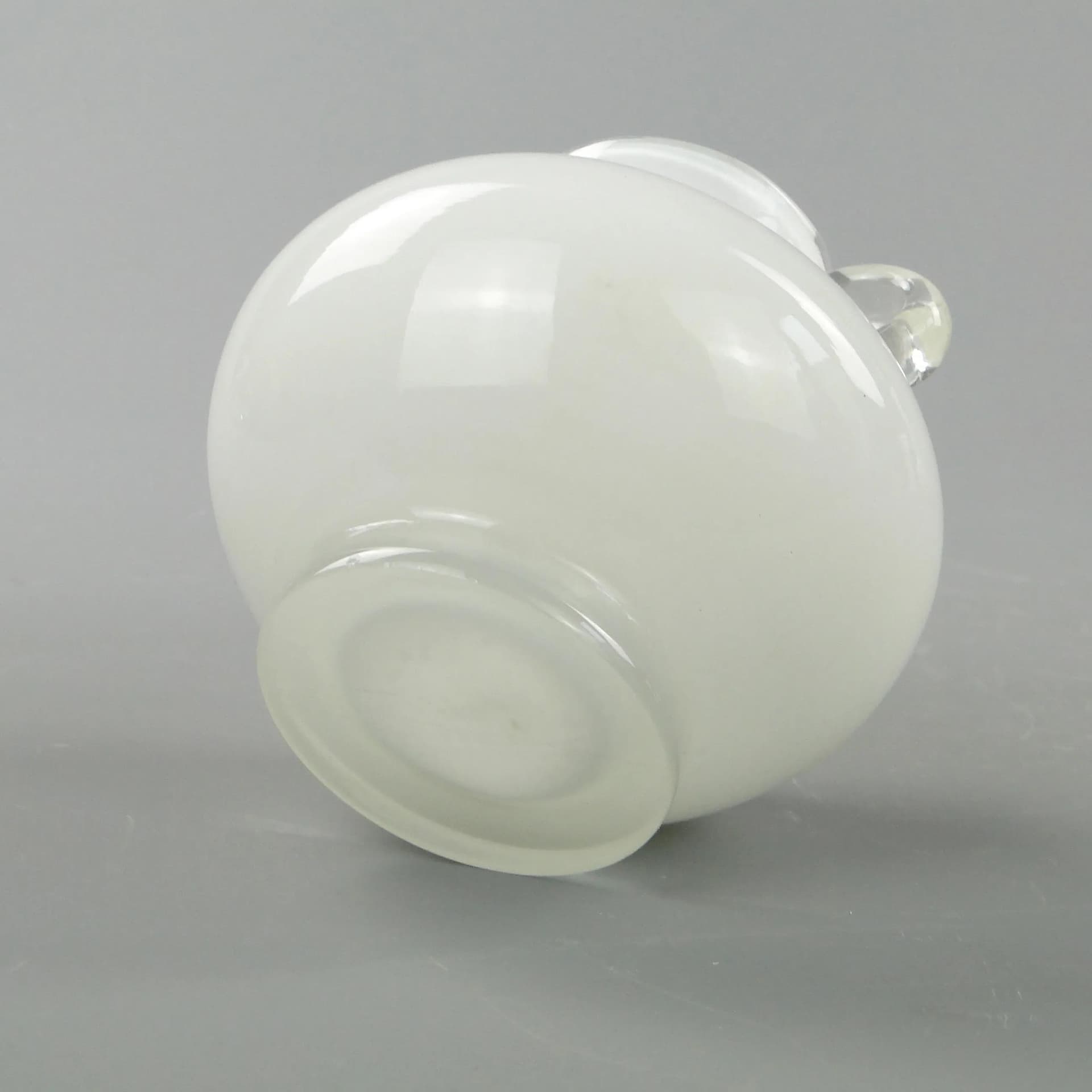 Vase T5N, white transparent, glass, by J. Słuczan-Orkusz, Poland, 1970s. - 350640