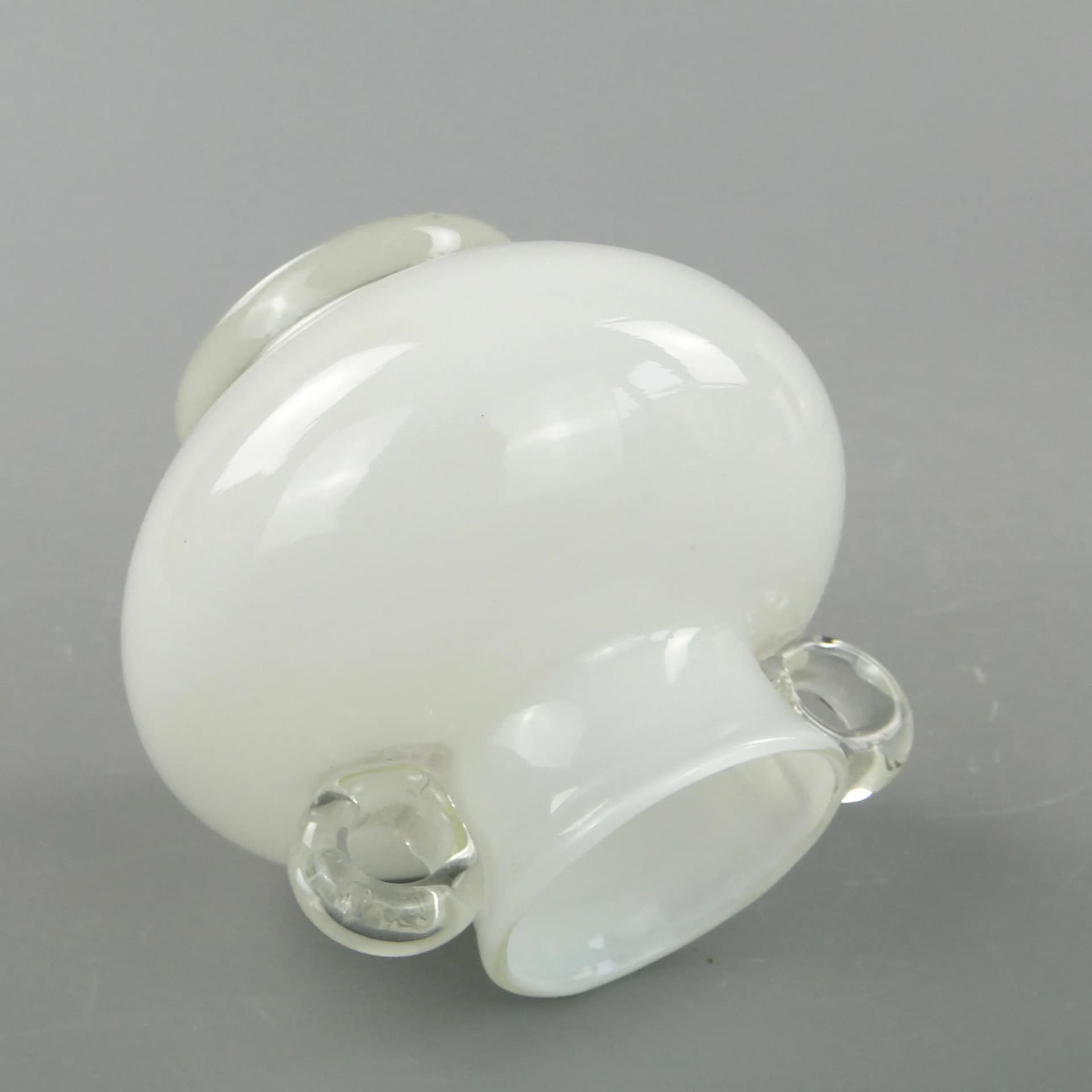 Vase T5N, white transparent, glass, by J. Słuczan-Orkusz, Poland, 1970s. - 350641