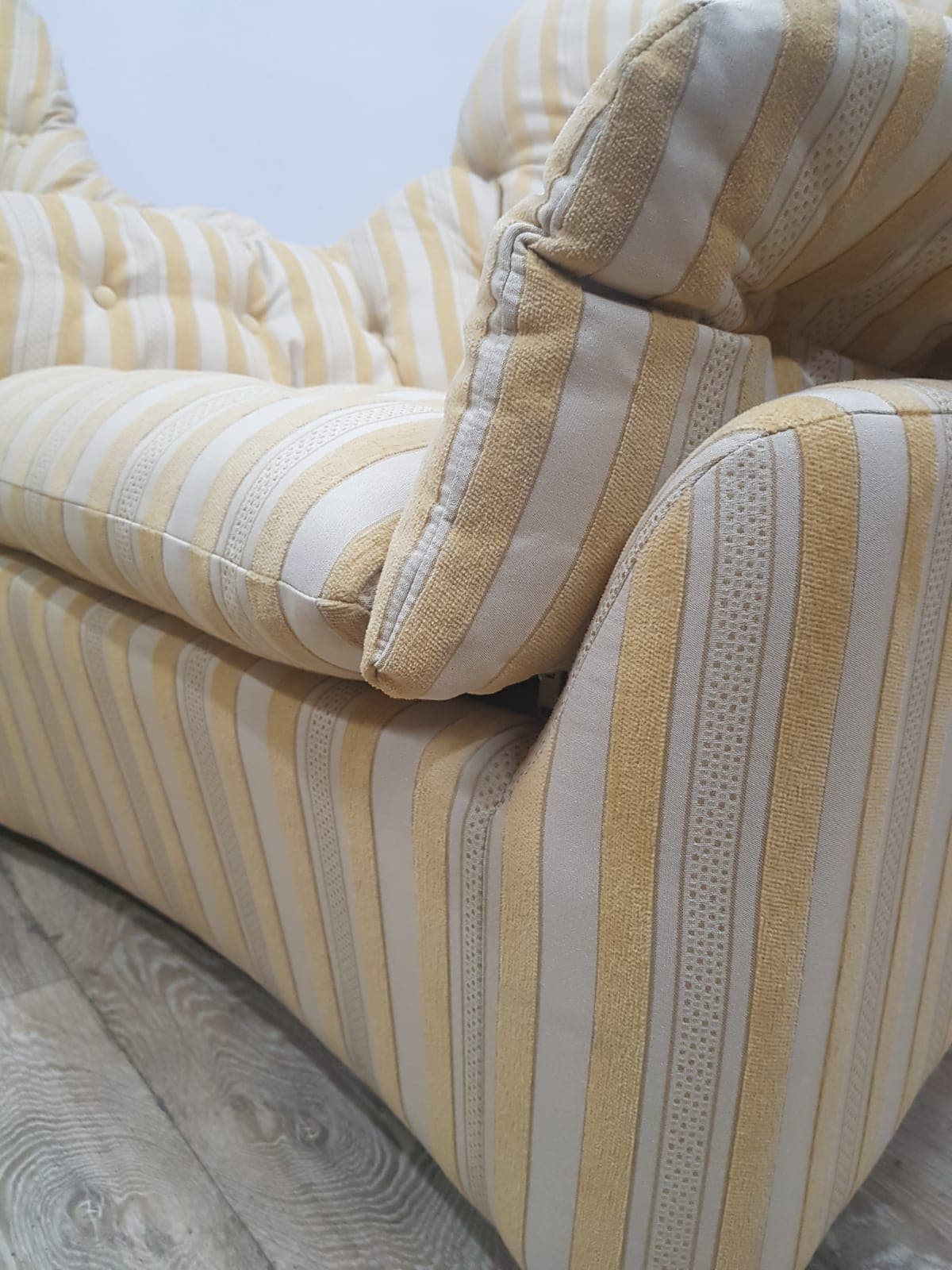 Space Age lounge set, beige yellow, synthetic fabric, Germany, 1960s - 350653