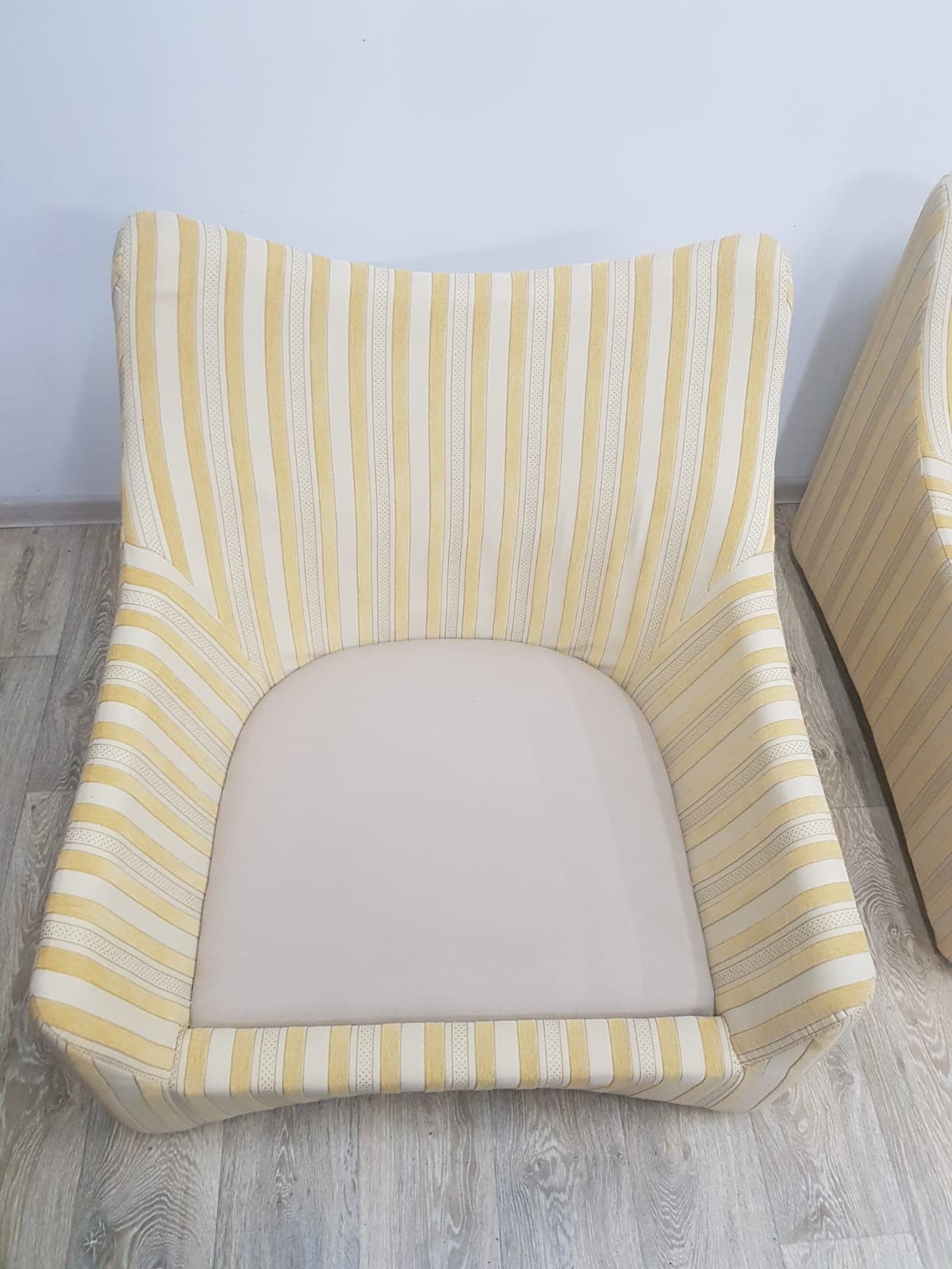 Space Age lounge set, beige yellow, synthetic fabric, Germany, 1960s - 350652