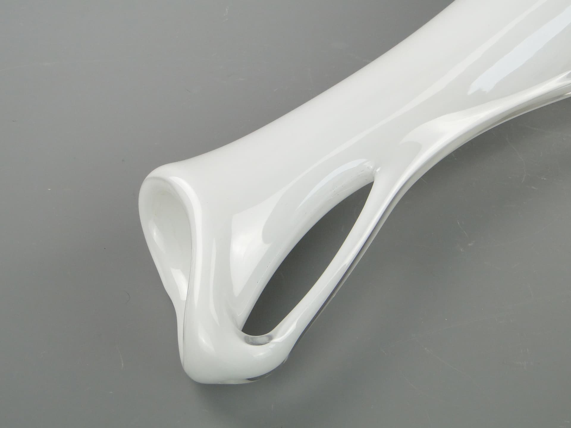 Vase, white glass, by J. Słuczan-Orkusz, Poland, 1980s. - 350719