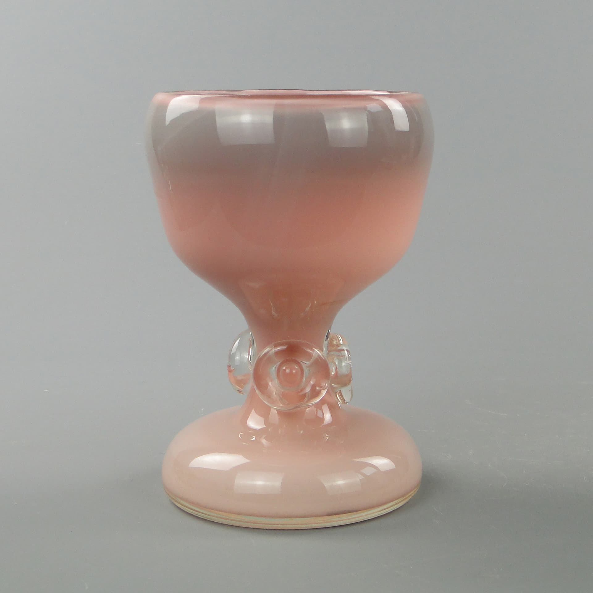 Vase, pink, glass, by J. Słuczan-Orkusz, Poland, 1980s. - 350723