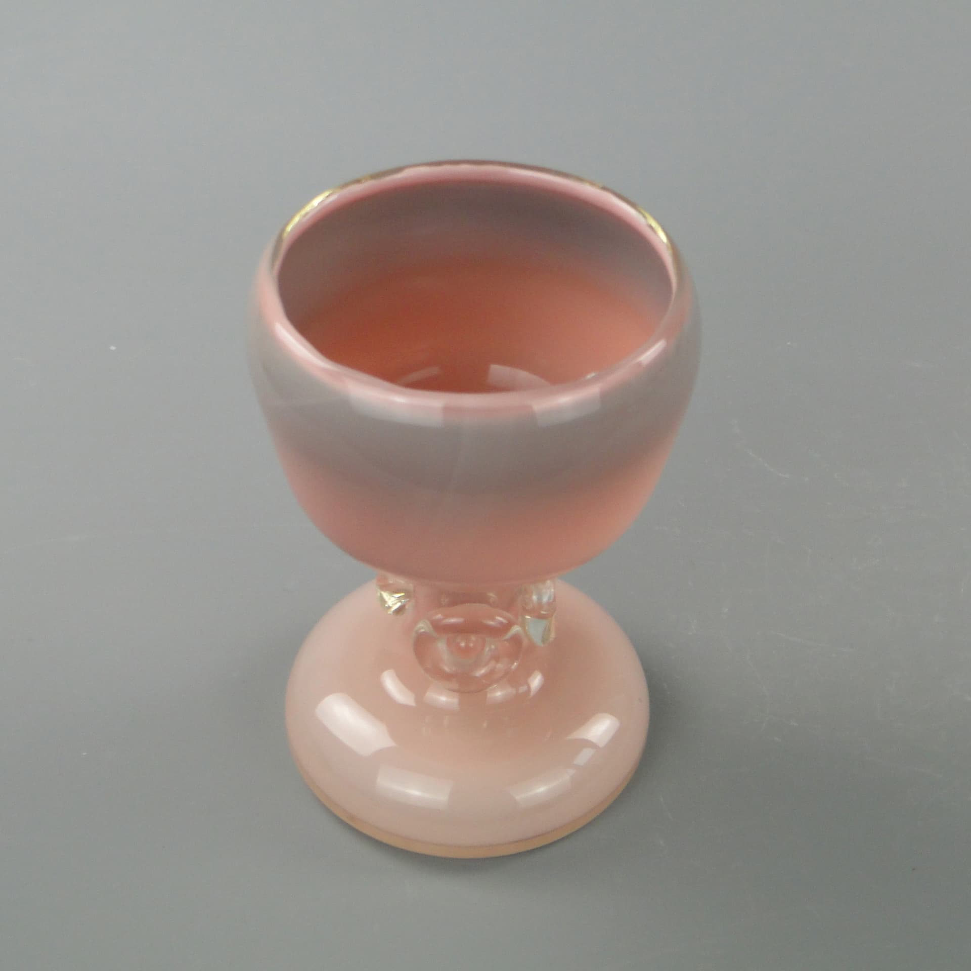 Vase, pink, glass, by J. Słuczan-Orkusz, Poland, 1980s. - 350726