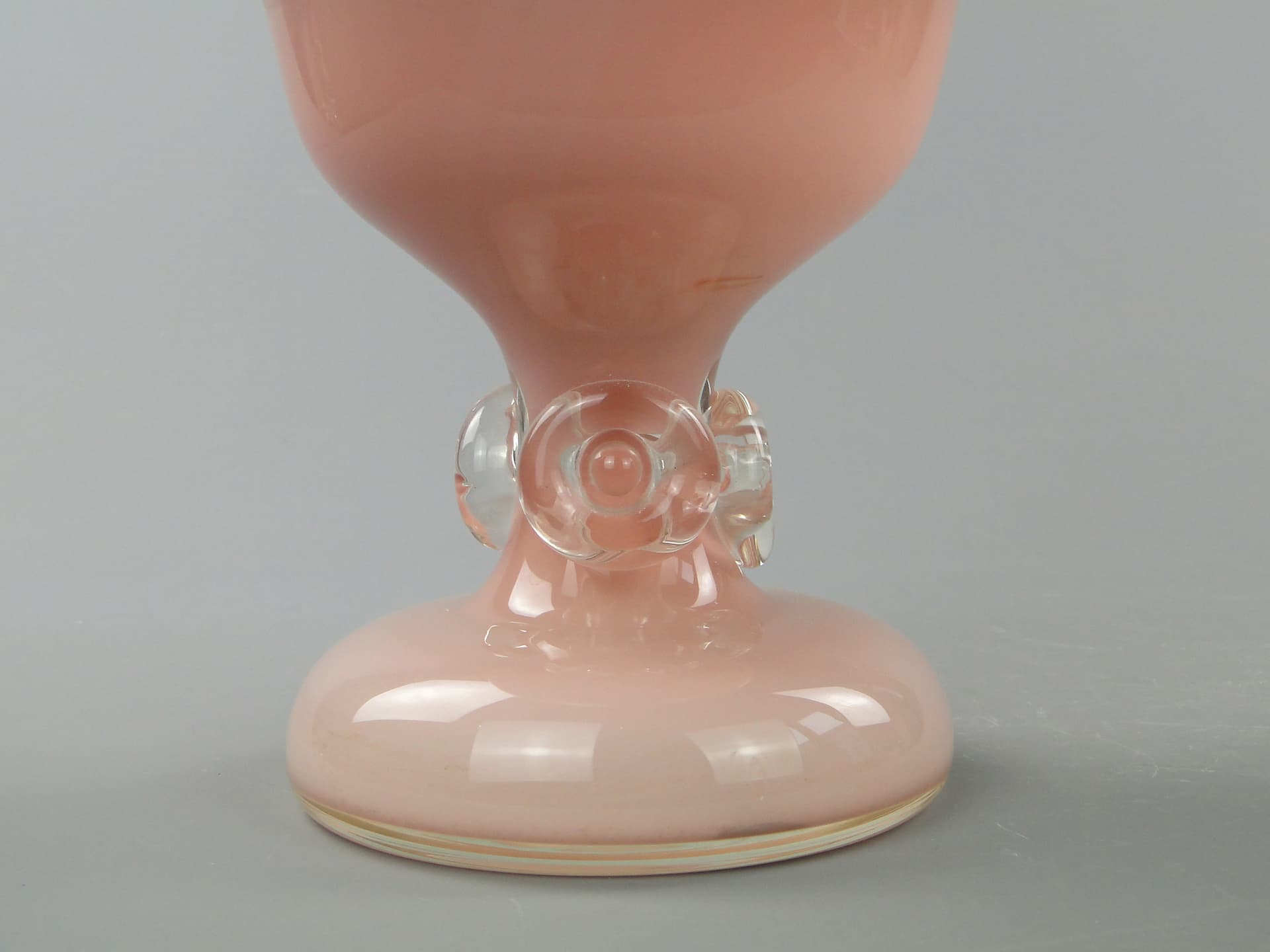 Vase, pink, glass, by J. Słuczan-Orkusz, Poland, 1980s. - 350727
