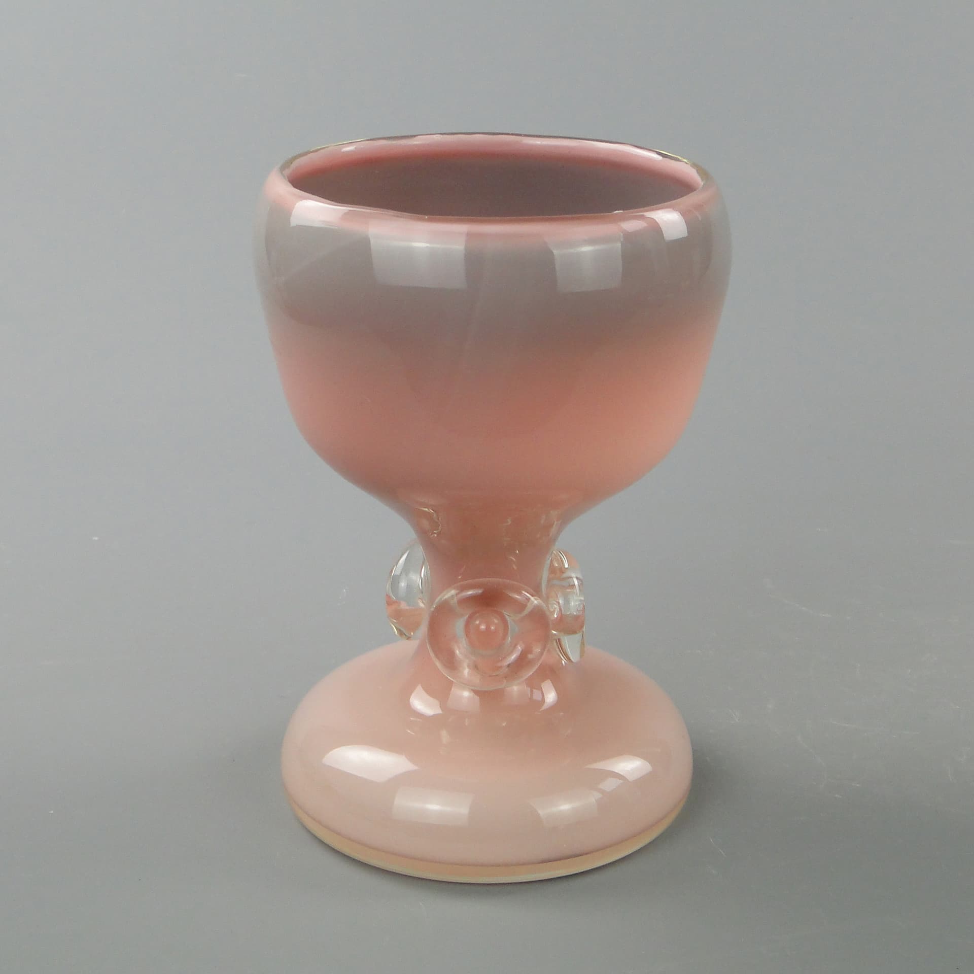 Vase, pink, glass, by J. Słuczan-Orkusz, Poland, 1980s. - 350725