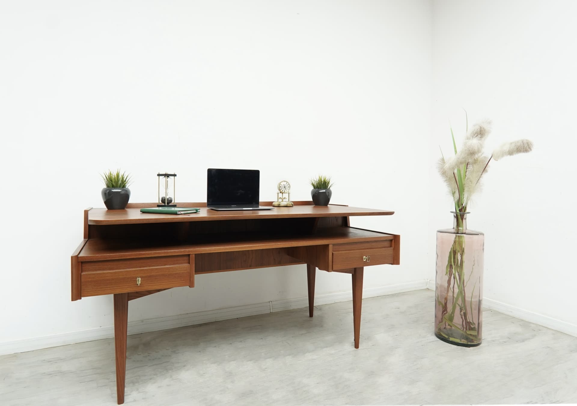 Desk, Mid-Century Modern, brown, teak, MM ARTE - 350736